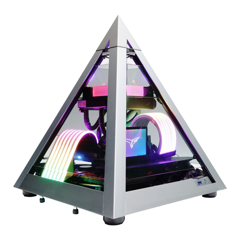 Azza Pyramid Mini | Mini-ITX Case | Grijs/Zwart 1 Azza Pyramid Mini | Mini-ITX Case | Grijs/Zwart