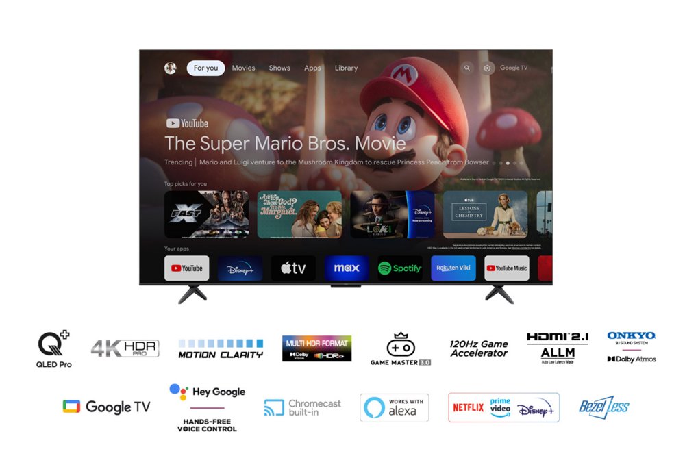 TCL 85C69B 85" | 4K Ultra HD QLED Smart TV | Google TV + Wifi | Dolby Vision | Quantum Dot met Levendige Kleuren | 60Hz 5 TCL 85C69B 85" | 4K Ultra HD QLED Smart TV | Google TV + Wifi | Dolby Vision | Quantum Dot met Levendige Kleuren | 60Hz - Afbeelding 5