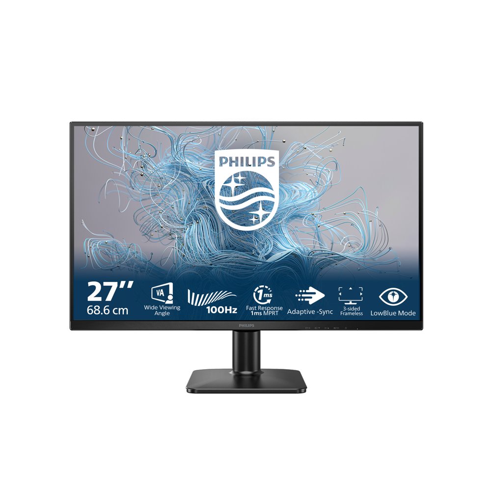 Philips 27E2N1100L/00 | 27" Full HD VA Monitor | 100Hz | 1ms | HDMI & VGA | Adaptive Sync | LowBlue Mode | Flicker-Free | Zwart 1 Philips 27E2N1100L/00 | 27" Full HD VA Monitor | 100Hz | 1ms | HDMI & VGA | Adaptive Sync | LowBlue Mode | Flicker-Free | Zwart