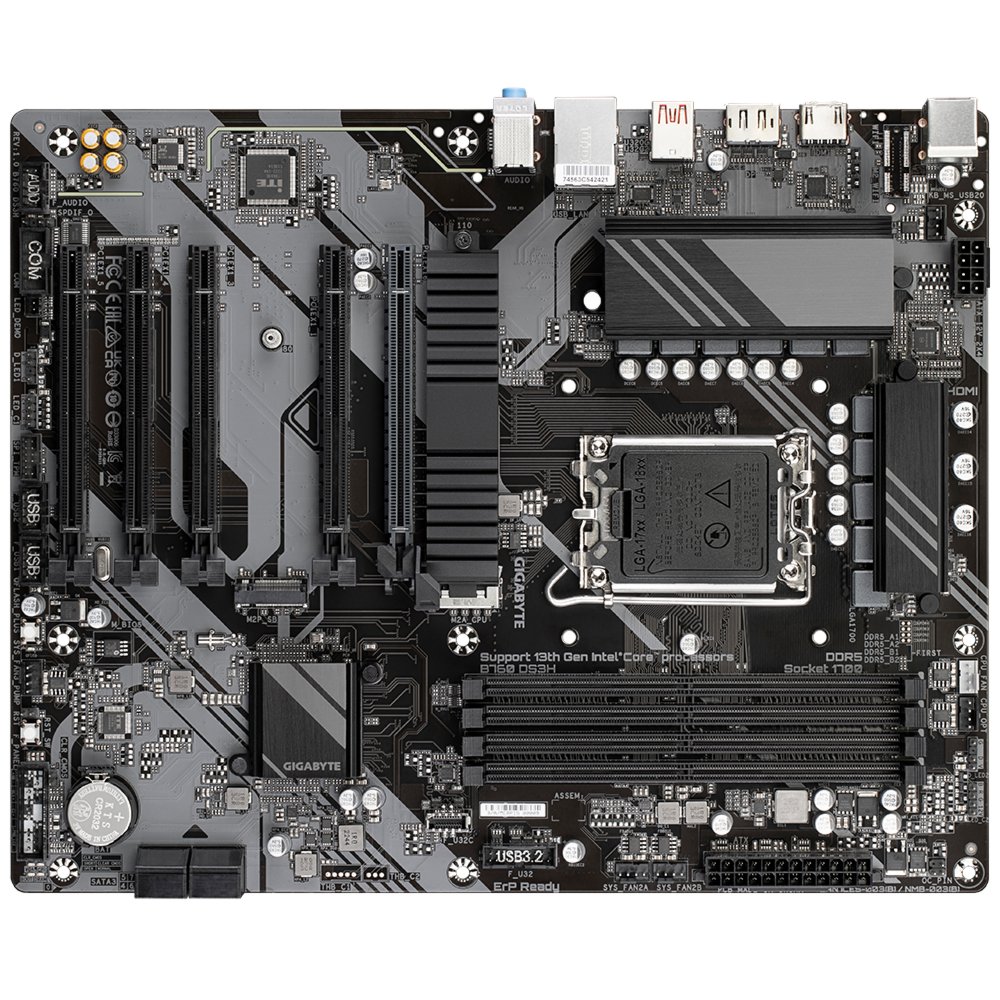 Gigabyte B760 DS3H | Socket LGA 1700 | Intel B760 | 4xDDR5 | ATX | Moederbord 3 Gigabyte B760 DS3H | Socket LGA 1700 | Intel B760 | 4xDDR5 | ATX | Moederbord - Afbeelding 3