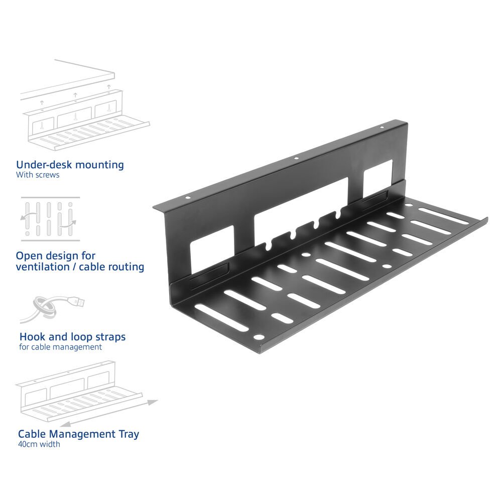 ACT Kabelgoot voor onder bureau | 40 cm | Staal 7 ACT Kabelgoot voor onder bureau | 40 cm | Staal - Afbeelding 7