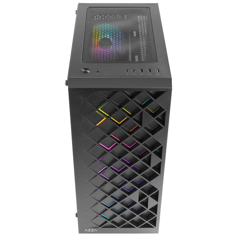 Azza Spectra RGB | Midi Tower Case | Zwart 3 Azza Spectra RGB | Midi Tower Case | Zwart - Afbeelding 3