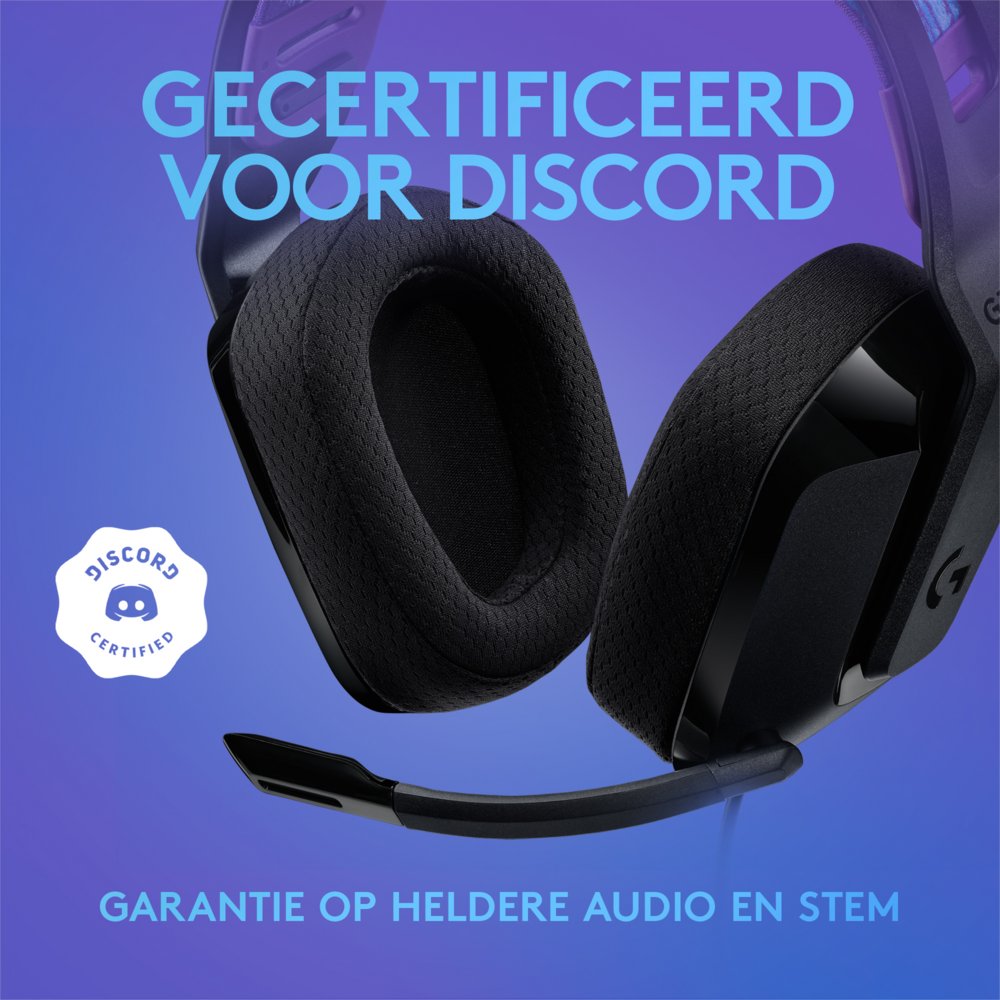 Logitech G335 | On-Ear Gaming Headset 3,5mm Connector | Zwart 12 Logitech G335 | On-Ear Gaming Headset 3,5mm Connector | Zwart - Afbeelding 12