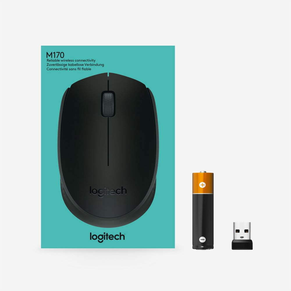 Logitech M171 | Draadloze Muis | Links- en Rechtshandig | RF | 1000 DPI | Zwart 9 Logitech M171 | Draadloze Muis | Links- en Rechtshandig | RF | 1000 DPI | Zwart - Afbeelding 9