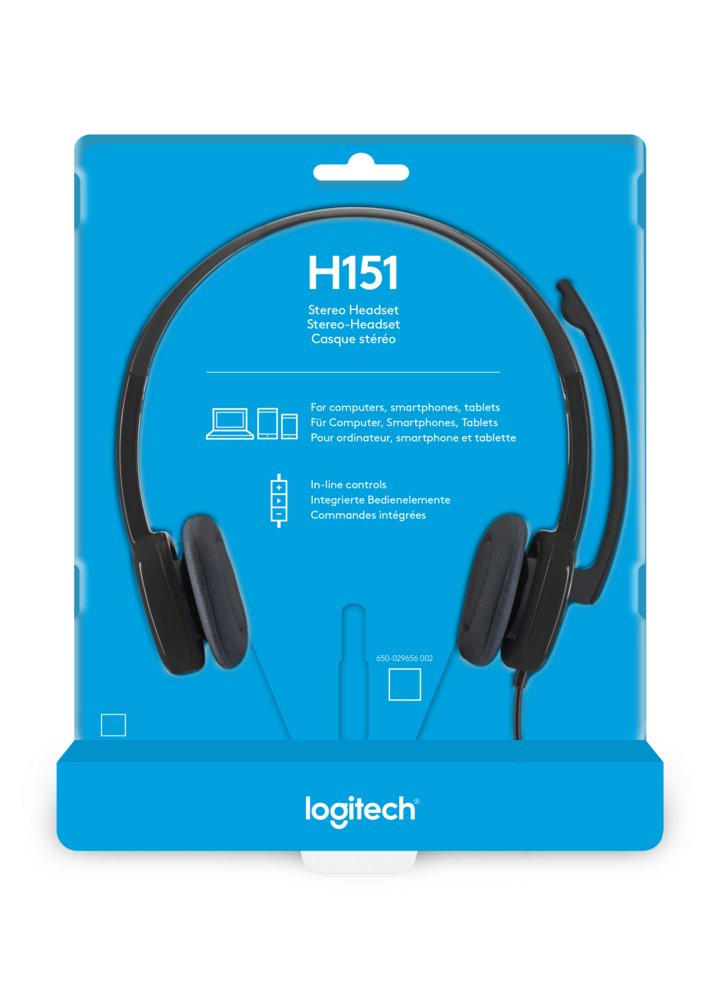Logitech H151 | Bedrade On-ear Headset | 3.5mm | Zwart 3 Logitech H151 | Bedrade On-ear Headset | 3.5mm | Zwart - Afbeelding 3