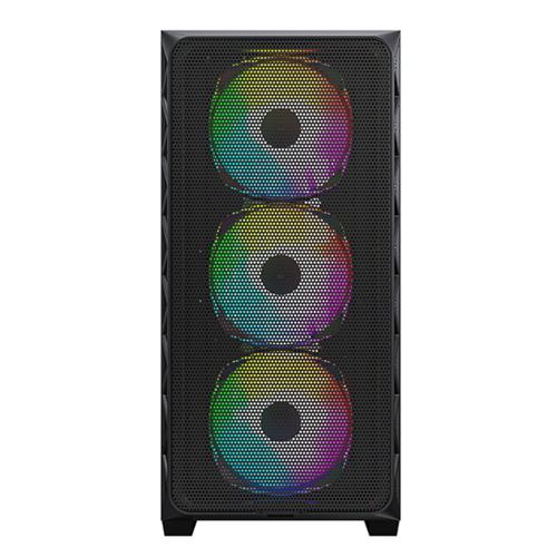 Montech AIR 903 MAX | Midi Tower Behuizing | High Airflow | 4x 140mm (3x ARGB) | Tempered Glass | Zwart 2 Montech AIR 903 MAX | Midi Tower Behuizing | High Airflow | 4x 140mm (3x ARGB) | Tempered Glass | Zwart - Afbeelding 2