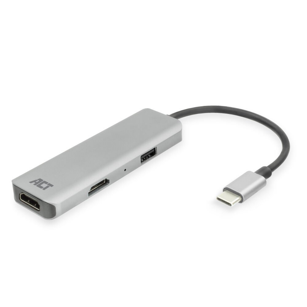 ACT AC7013 | Docking Station & Poortreplicator | USB-C 3.2 Gen 1 | Zwart/Grijs 1 ACT AC7013 | Docking Station & Poortreplicator | USB-C 3.2 Gen 1 | Zwart/Grijs