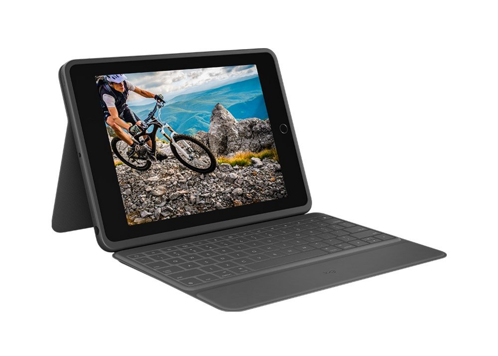 Logitech Rugged Folio | Grafiet | Smart Connector | QWERTZ Toetsenbord | Duits | Beschermhoes voor iPad 1 Logitech Rugged Folio | Grafiet | Smart Connector | QWERTZ Toetsenbord | Duits | Beschermhoes voor iPad
