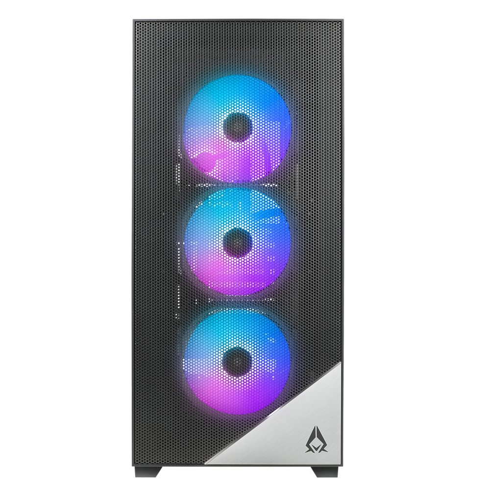 Azza Aero 480 RGB | Midi Tower Case | Zwart 1 Azza Aero 480 RGB | Midi Tower Case | Zwart