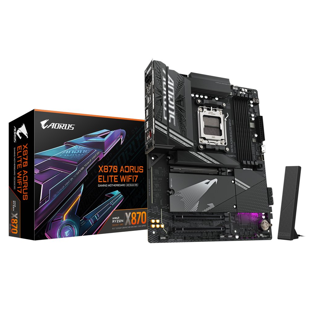 Gigabyte X870 A ELITE WIFI7 | Socket AM5 | AMD X870 | 4xDDR5 | ATX | Moederbord 1 Gigabyte X870 A ELITE WIFI7 | Socket AM5 | AMD X870 | 4xDDR5 | ATX | Moederbord