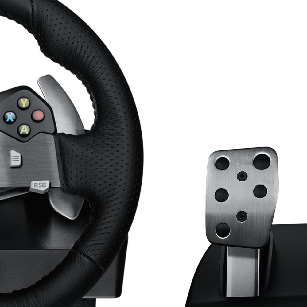 Logitech G920 Driving Force | Racestuur en pedalen | Force Feedback | 900° rotatie | USB 2.0 | Compatibel met Xbox Series X|S, Xbox One en PC | Zwart 4 Logitech G920 Driving Force | Racestuur en pedalen | Force Feedback | 900° rotatie | USB 2.0 | Compatibel met Xbox Series X|S, Xbox One en PC | Zwart - Afbeelding 4