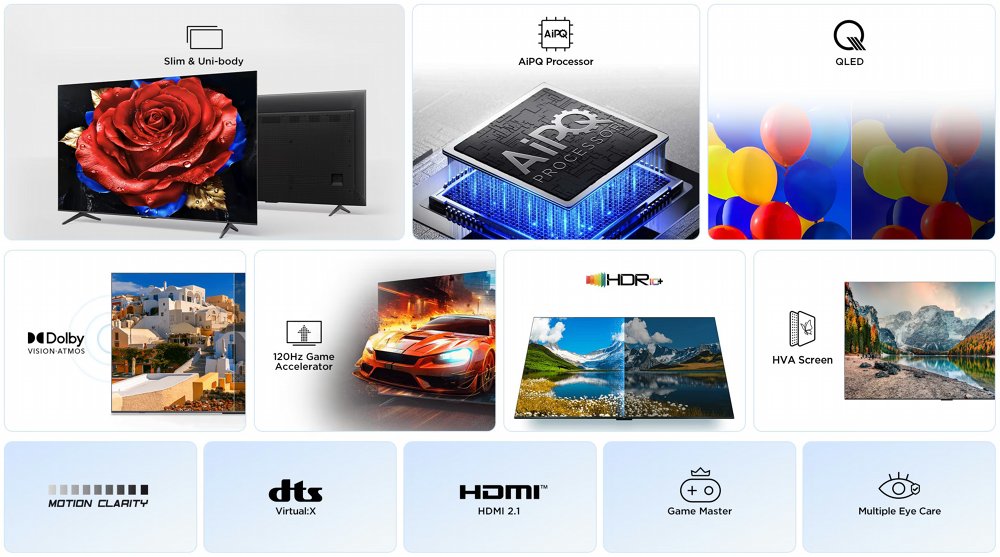 TCL 55P79K | 55'' Ultra HD 4K | QLED Smart TV | Wifi | Google TV | Dolby Vision | 60Hz (2025) 3 TCL 55P79K | 55'' Ultra HD 4K | QLED Smart TV | Wifi | Google TV | Dolby Vision | 60Hz (2025) - Afbeelding 3