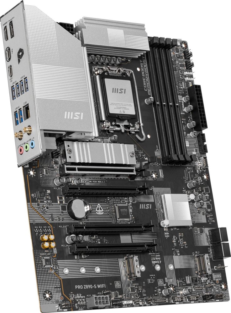 MSI PRO Z890-S WIFI | Socket LGA 1851 | Intel Z890 | 4xDDR5 | ATX | Moederbord 2 MSI PRO Z890-S WIFI | Socket LGA 1851 | Intel Z890 | 4xDDR5 | ATX | Moederbord - Afbeelding 2