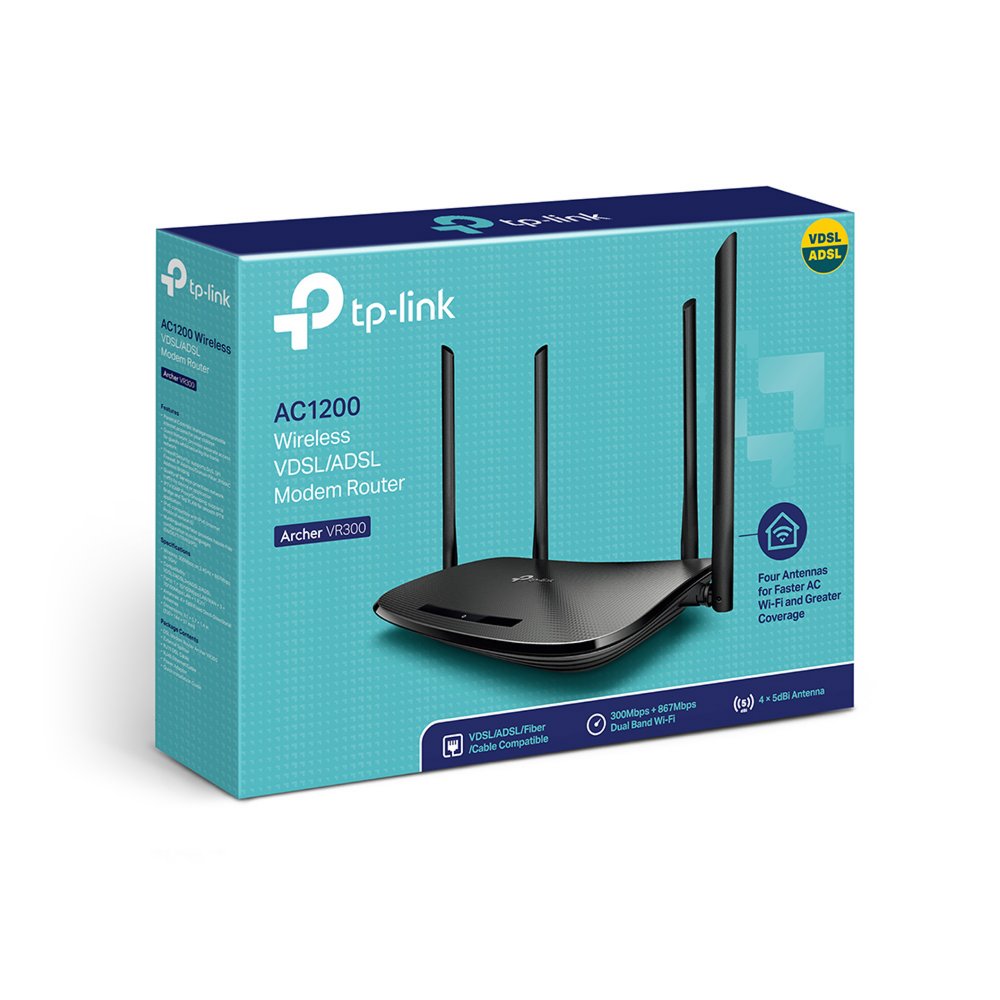 TP-Link Archer VR300 AC1200 | Wifi 5 Router | Ethernet Dual-band (2.4 GHz / 5 GHz) | 867Mbit/s 4 TP-Link Archer VR300 AC1200 | Wifi 5 Router | Ethernet Dual-band (2.4 GHz / 5 GHz) | 867Mbit/s - Afbeelding 4
