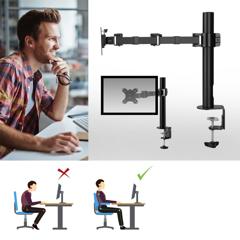 ACT AC8325 | Verstelbare Monitor-bureaubeugel | Tot 32" | Max 12kg | VESA 100x100 | 1 Monitor 7 ACT AC8325 | Verstelbare Monitor-bureaubeugel | Tot 32" | Max 12kg | VESA 100x100 | 1 Monitor - Afbeelding 7