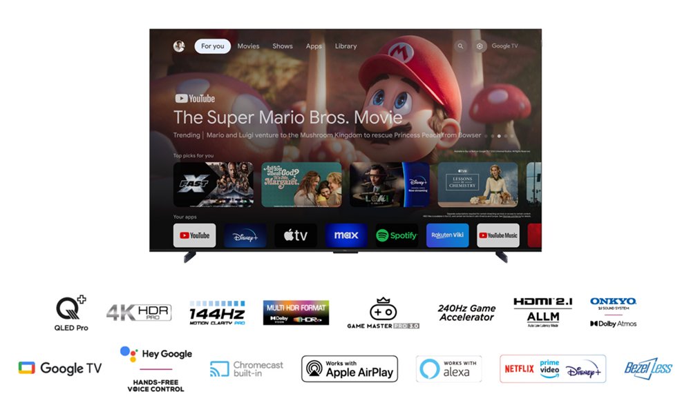 TCL C69 98C69B | 98'' Ultra HD 4K | QLED Smart TV | Wifi | Google TV | Dolby Vision | 60Hz 4 TCL C69 98C69B | 98'' Ultra HD 4K | QLED Smart TV | Wifi | Google TV | Dolby Vision | 60Hz - Afbeelding 4