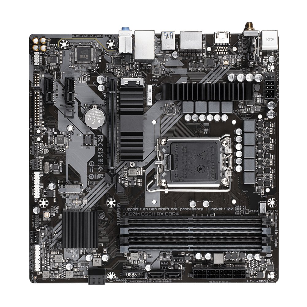 Gigabyte B760M DS3H AX DDR4 | Socket LGA 1700 | Intel B760 | 4xDDR4 | Micro-ATX | Moederbord 4 Gigabyte B760M DS3H AX DDR4 | Socket LGA 1700 | Intel B760 | 4xDDR4 | Micro-ATX | Moederbord - Afbeelding 4