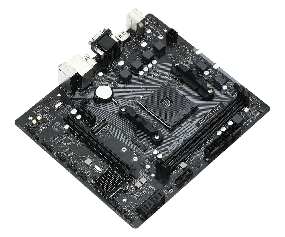 Asrock A520M-HVS | Socket AM4 | AMD A520 | 2xDDR4 | Micro-ATX | Moederbord 3 Asrock A520M-HVS | Socket AM4 | AMD A520 | 2xDDR4 | Micro-ATX | Moederbord - Afbeelding 3
