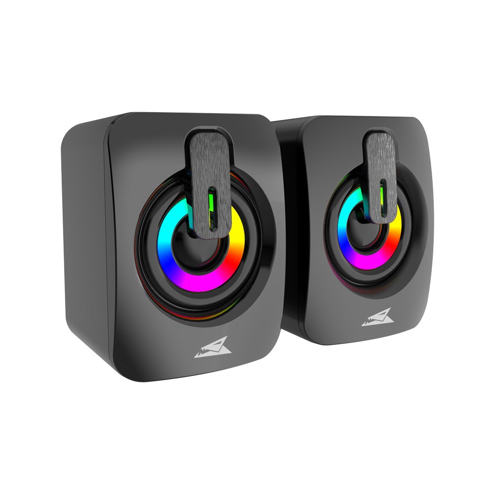Baracuda SEASHELL Rainbow | 2.0 Stereo Luidsprekerset USB | 2x3000mW | Zwart 1 Baracuda SEASHELL Rainbow | 2.0 Stereo Luidsprekerset USB | 2x3000mW | Zwart