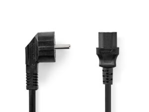 Nedis CEGL10000BK50 | 5 m Stroomkabel | CEE 7/7 Male (Haaks) naar IEC C13 | Zwart