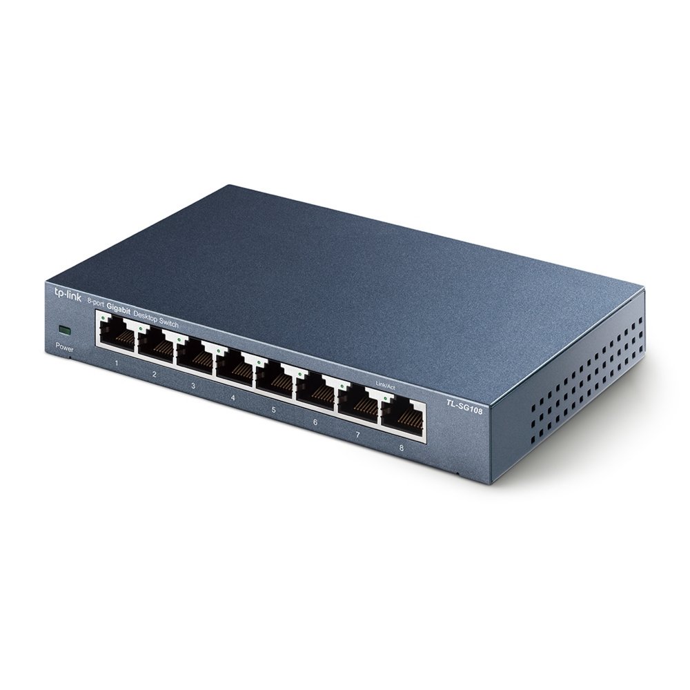 TP-Link TL-SG108 | Unmanaged Switch | 8 Poorten | Gigabit Ethernet (10/100/1000 Mbps) | Zwart 2 TP-Link TL-SG108 | Unmanaged Switch | 8 Poorten | Gigabit Ethernet (10/100/1000 Mbps) | Zwart - Afbeelding 2
