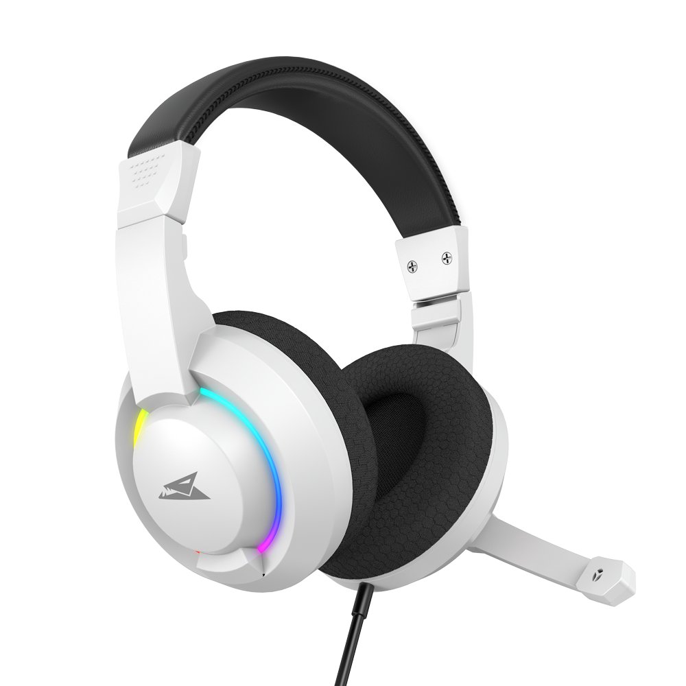Baracuda HYDRA RGB Rainbow | Gaming Headset 3,5mm & USB | Wit 3 Baracuda HYDRA RGB Rainbow | Gaming Headset 3,5mm & USB | Wit - Afbeelding 3