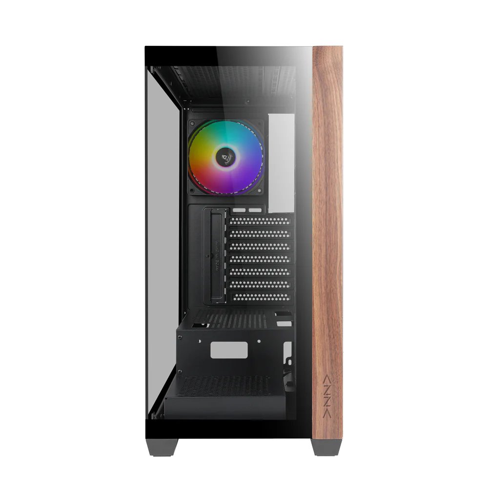 Case Azza Neptun 491 | Midi Tower | RGB | Zwart en Hout 3 Case Azza Neptun 491 | Midi Tower | RGB | Zwart en Hout - Afbeelding 3