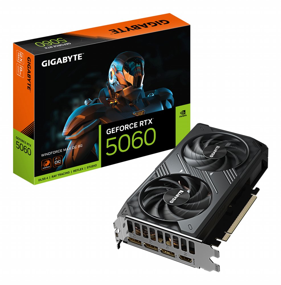GIGABYTE GeForce RTX 5060 WINDFORCE MAX OC | 8GB GDDR7 | DLSS 4 | Videokaart | NVIDIA GPU 1 GIGABYTE GeForce RTX 5060 WINDFORCE MAX OC | 8GB GDDR7 | DLSS 4 | Videokaart | NVIDIA GPU