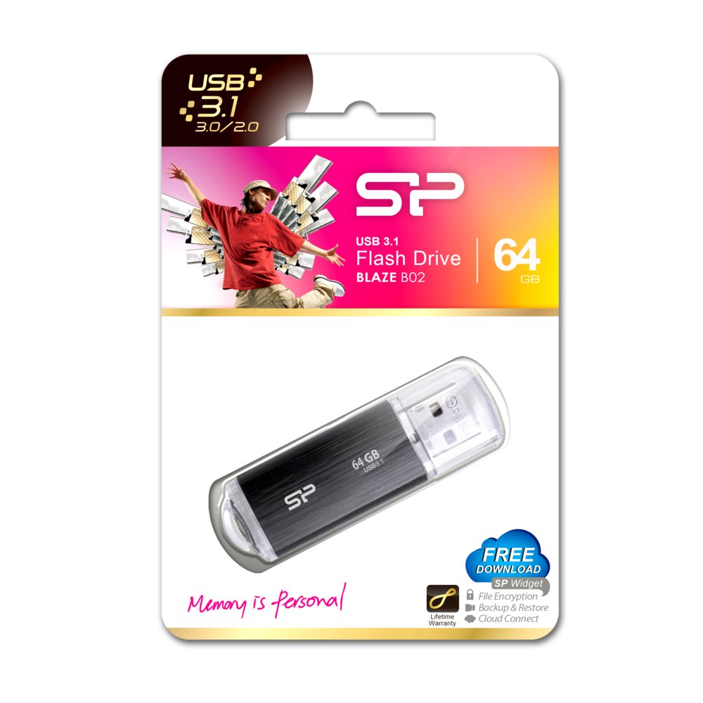 Silicon Power Blaze B02 | 64GB USB-A 3.2 Flash Drive | Zwart 9 Silicon Power Blaze B02 | 64GB USB-A 3.2 Flash Drive | Zwart - Afbeelding 9