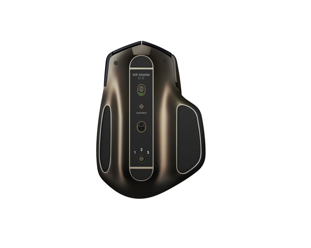 Logitech MX Master | Draadloze Muis | Rechtshandig | RF + Bluetooth | 1600 DPI | Zwart/Brons 4 Logitech MX Master | Draadloze Muis | Rechtshandig | RF + Bluetooth | 1600 DPI | Zwart/Brons - Afbeelding 4