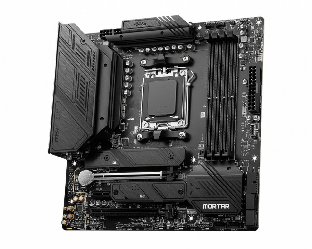 MSI MAG B650M Mortar WIFI | Socket AM5 | AMD B650 | 4xDDR5 | Micro-ATX | Moederbord 2 MSI MAG B650M Mortar WIFI | Socket AM5 | AMD B650 | 4xDDR5 | Micro-ATX | Moederbord - Afbeelding 2