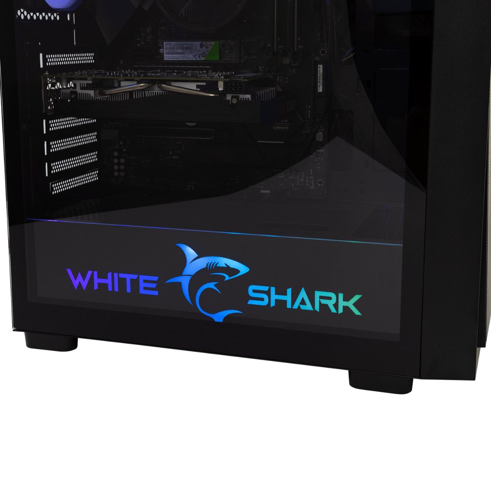 White Shark WARHEAD | Midi Tower Case | Inclusief 4 RGB Fans | Zwart 2 White Shark WARHEAD | Midi Tower Case | Inclusief 4 RGB Fans | Zwart - Afbeelding 2