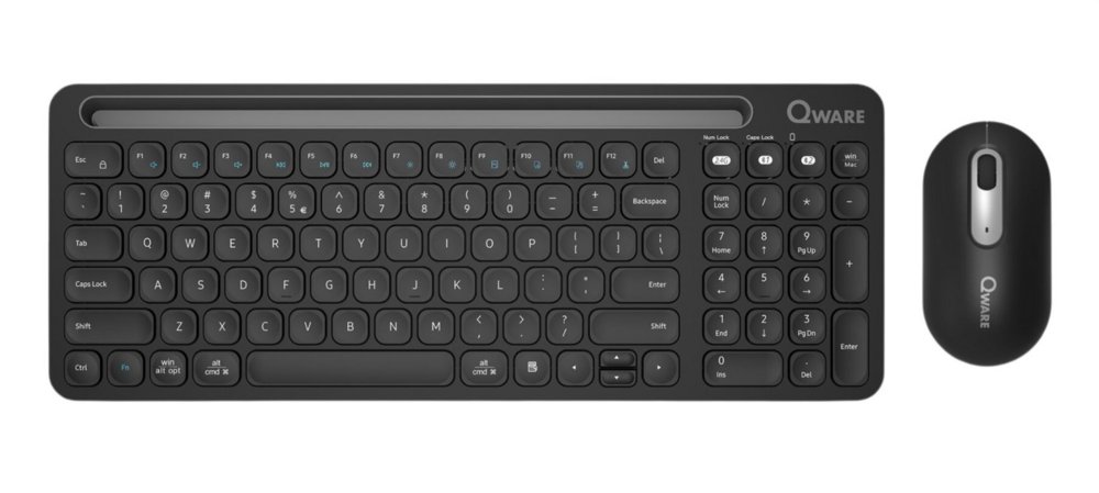 QWARE Wireless Desktop Combo Florence Zwart | Returned 1 QWARE Wireless Desktop Combo Florence Zwart | Returned