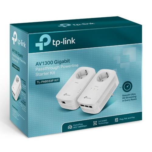 TP-Link TL-PA8033P KIT | Powerline Adapter Set | 1300 Mbps | 3x Gigabit Ethernet | Met Stopcontact | Wit 3 TP-Link TL-PA8033P KIT | Powerline Adapter Set | 1300 Mbps | 3x Gigabit Ethernet | Met Stopcontact | Wit - Afbeelding 3