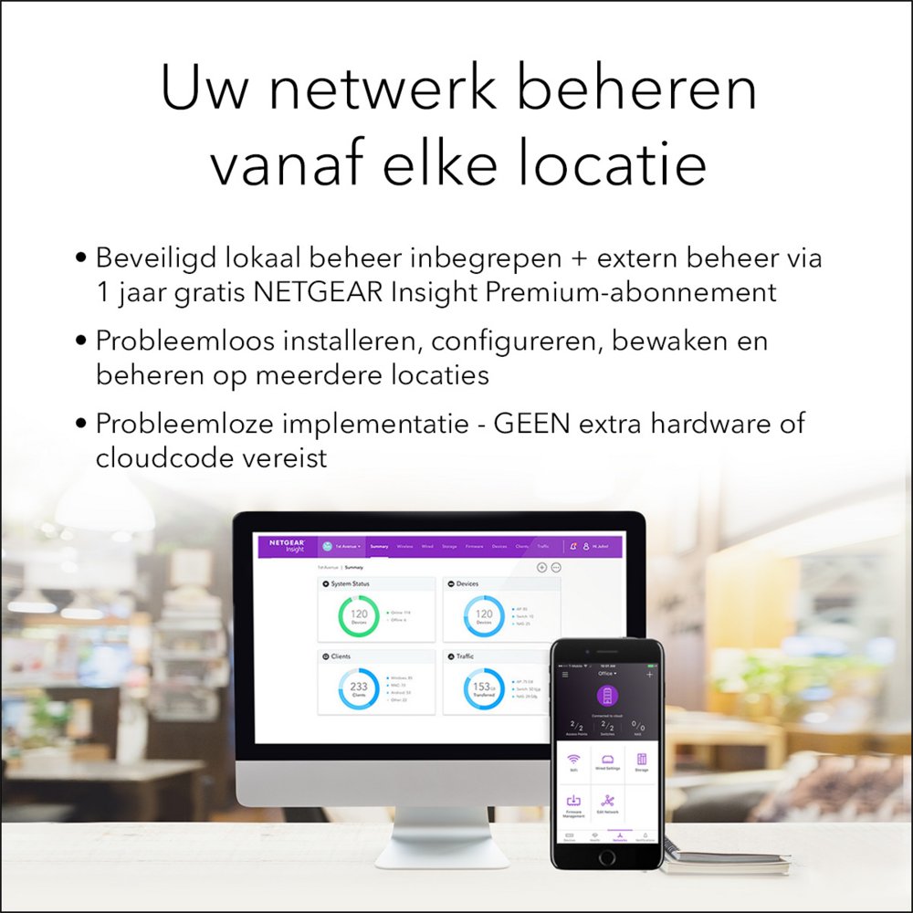 Netgear Insight WAX210 | WiFi 6 Access Point (AX1800) | 1800 Mbit/s | PoE (802.3at) | Inclusief Montagebeugel 13 Netgear Insight WAX210 | WiFi 6 Access Point (AX1800) | 1800 Mbit/s | PoE (802.3at) | Inclusief Montagebeugel - Afbeelding 13