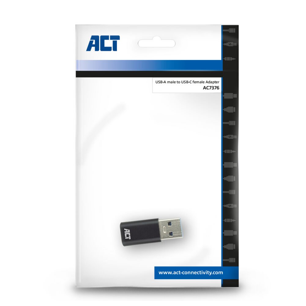 ACT adapter | USB-A male naar USB-C female | AC7376 3 ACT adapter | USB-A male naar USB-C female | AC7376 - Afbeelding 3