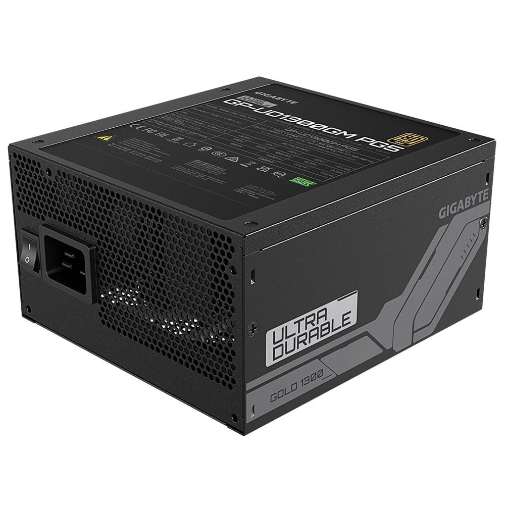 Gigabyte UD1300GM PG5 | 1300W Gold | 20+4 Pin | ATX | Zwart | Voeding 2 Gigabyte UD1300GM PG5 | 1300W Gold | 20+4 Pin | ATX | Zwart | Voeding - Afbeelding 2