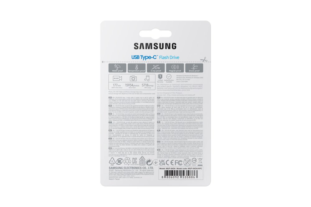 Samsung MUF-64DA | 64GB USB-C 3.2 Flash Drive | Blauw 10 Samsung MUF-64DA | 64GB USB-C 3.2 Flash Drive | Blauw - Afbeelding 10