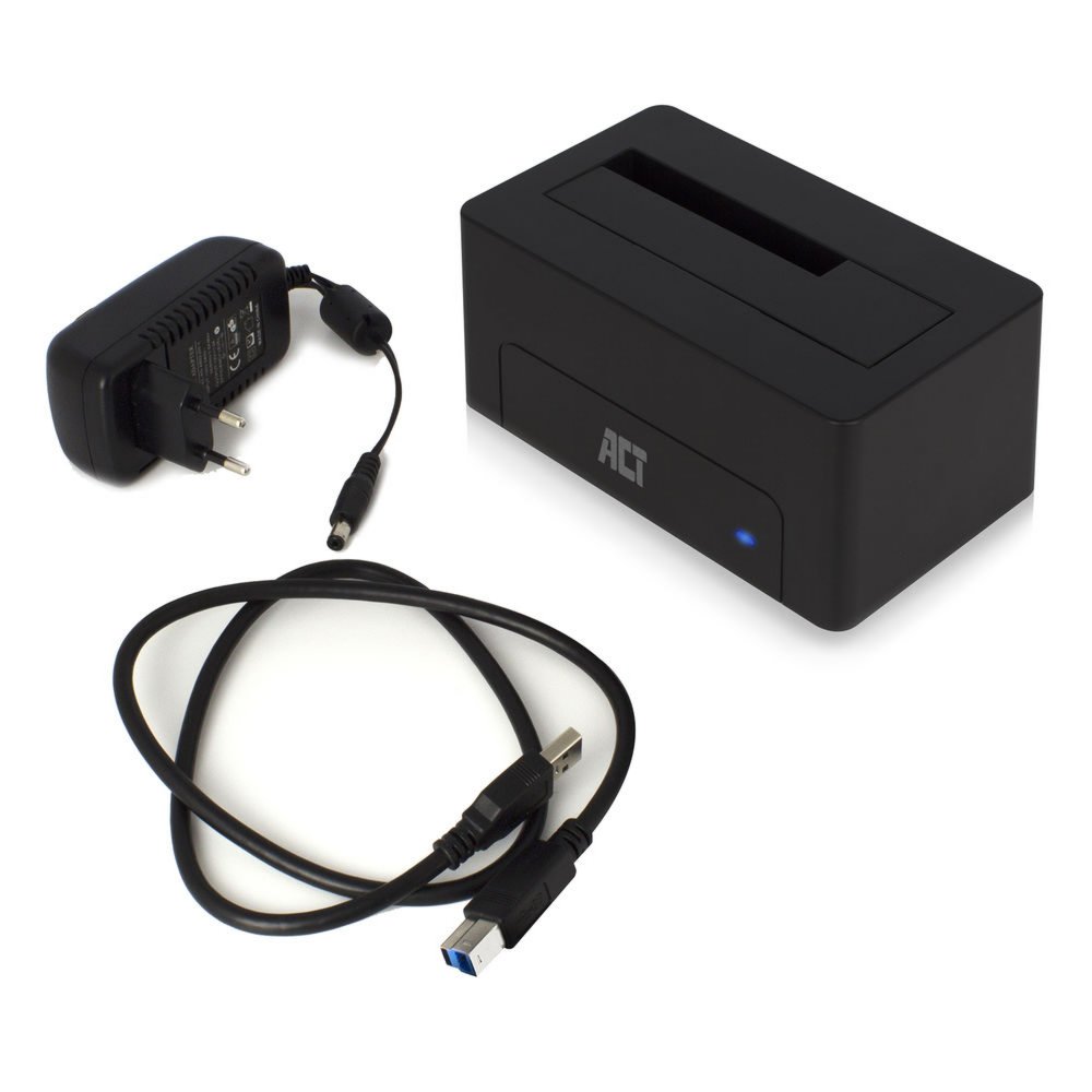 ACT AC1500 | SATA Docking Station | 2,5" & 3,5" HDD/SSD | USB 3.2 Gen1 (5 Gbps) 4 ACT AC1500 | SATA Docking Station | 2,5" & 3,5" HDD/SSD | USB 3.2 Gen1 (5 Gbps) - Afbeelding 4