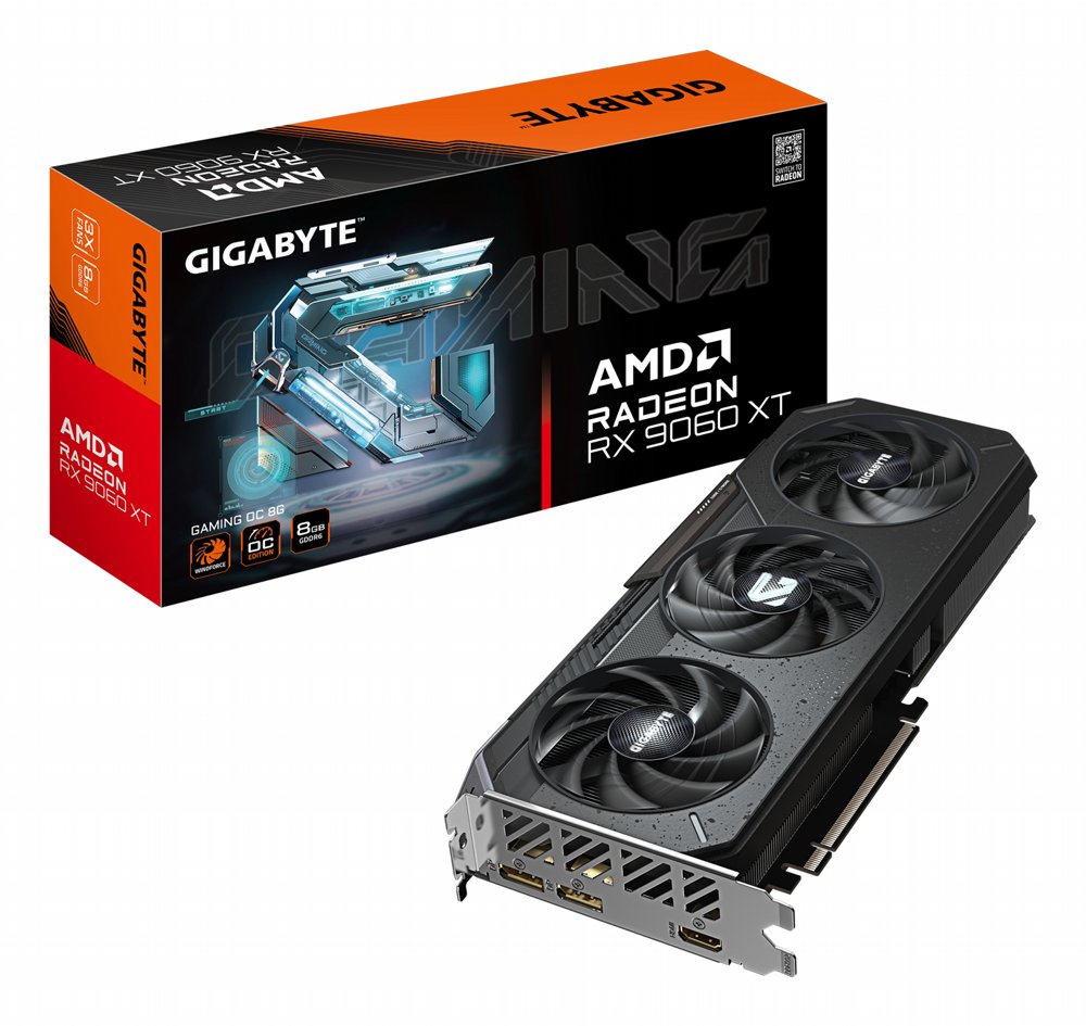 GIGABYTE Radeon RX 9060 XT GAMING OC | 8GB GDDR6 | Videokaart | AMD GPU 1 GIGABYTE Radeon RX 9060 XT GAMING OC | 8GB GDDR6 | Videokaart | AMD GPU