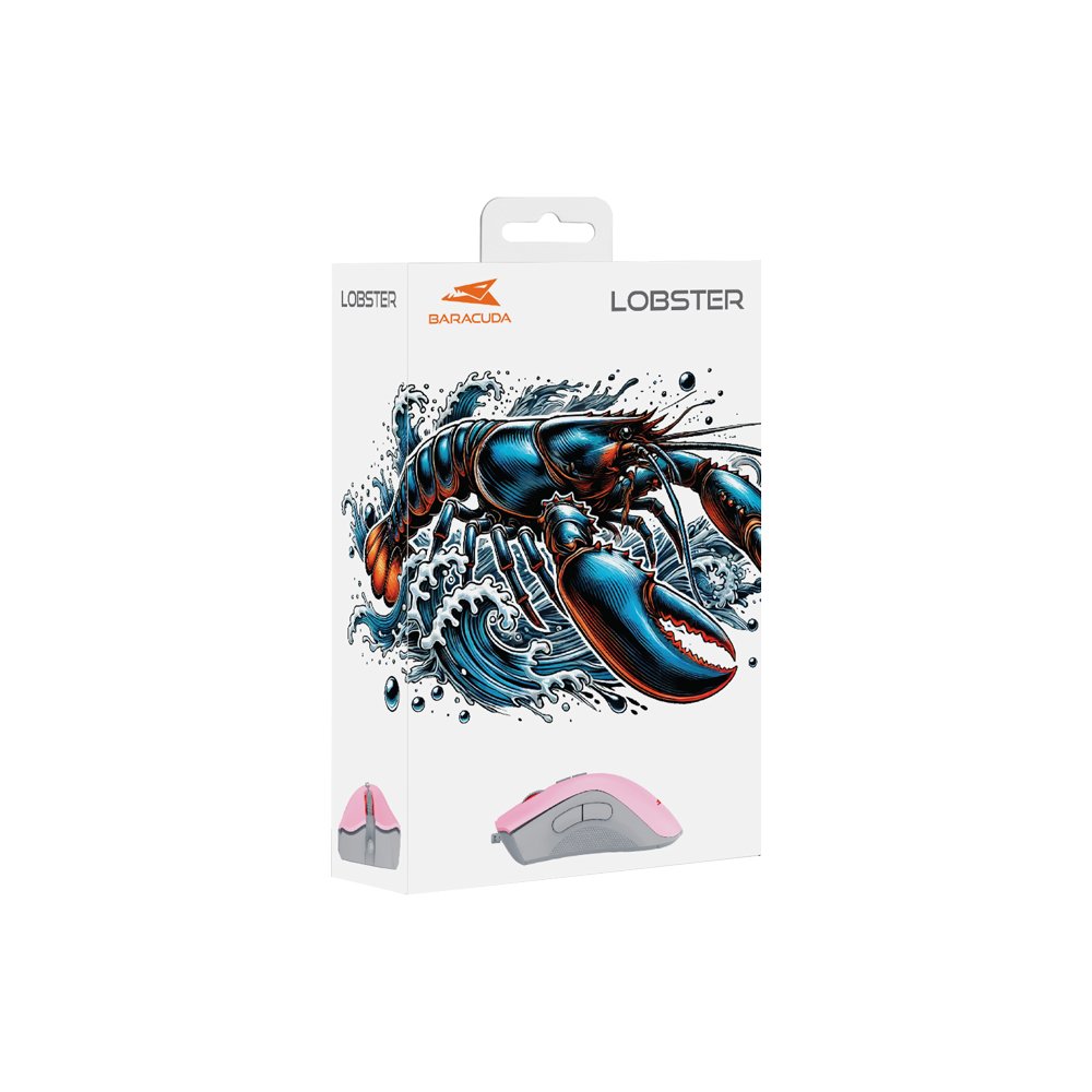 Baracuda LOBSTER RGB | Bekabelde Gaming Muis | USB-A | 6400 DPI | Roze 6 Baracuda LOBSTER RGB | Bekabelde Gaming Muis | USB-A | 6400 DPI | Roze - Afbeelding 6