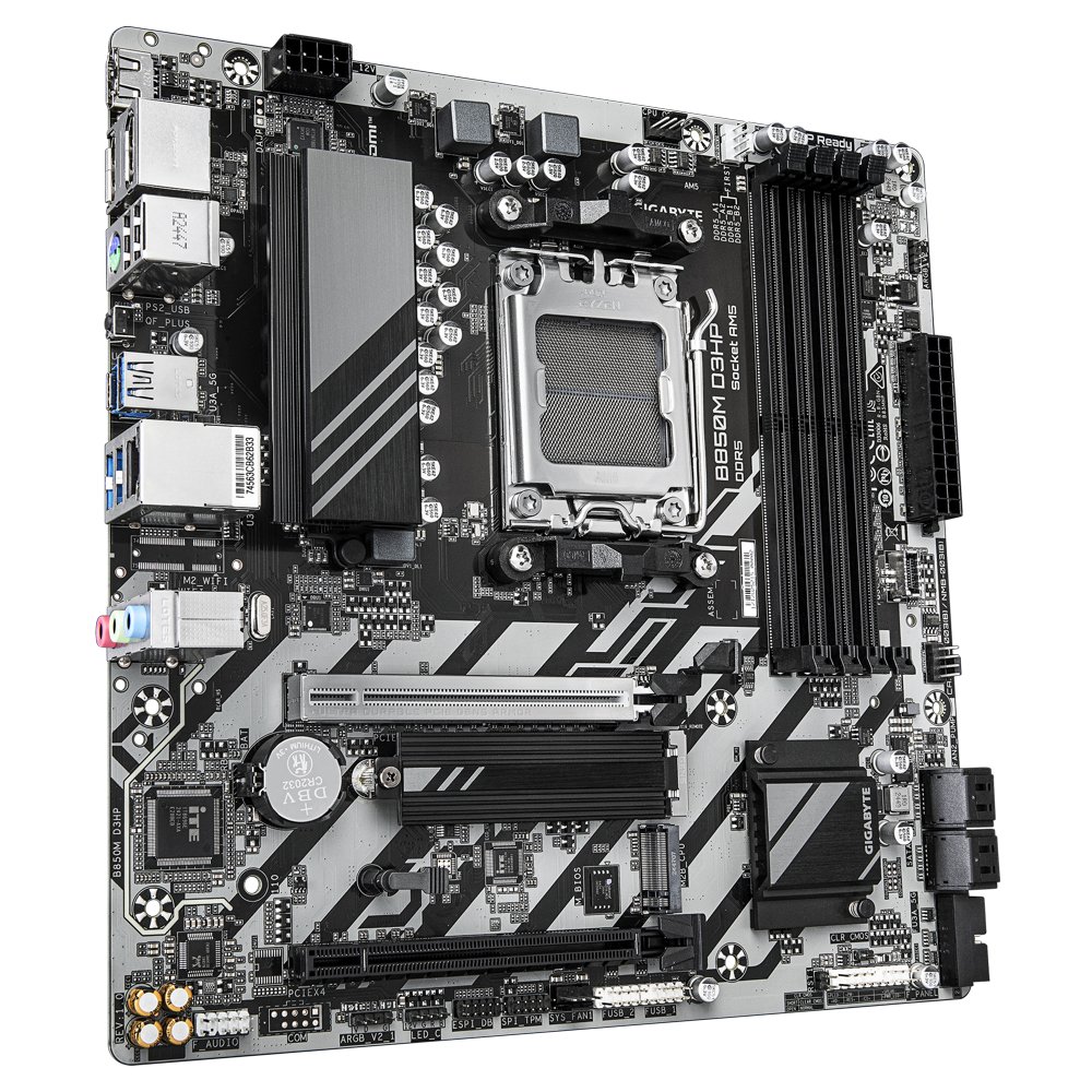 Gigabyte B850M D3HP | Socket AM5 | AMD B850 | 4xDDR5 | Micro ATX | Moederbord 2 Gigabyte B850M D3HP | Socket AM5 | AMD B850 | 4xDDR5 | Micro ATX | Moederbord - Afbeelding 2