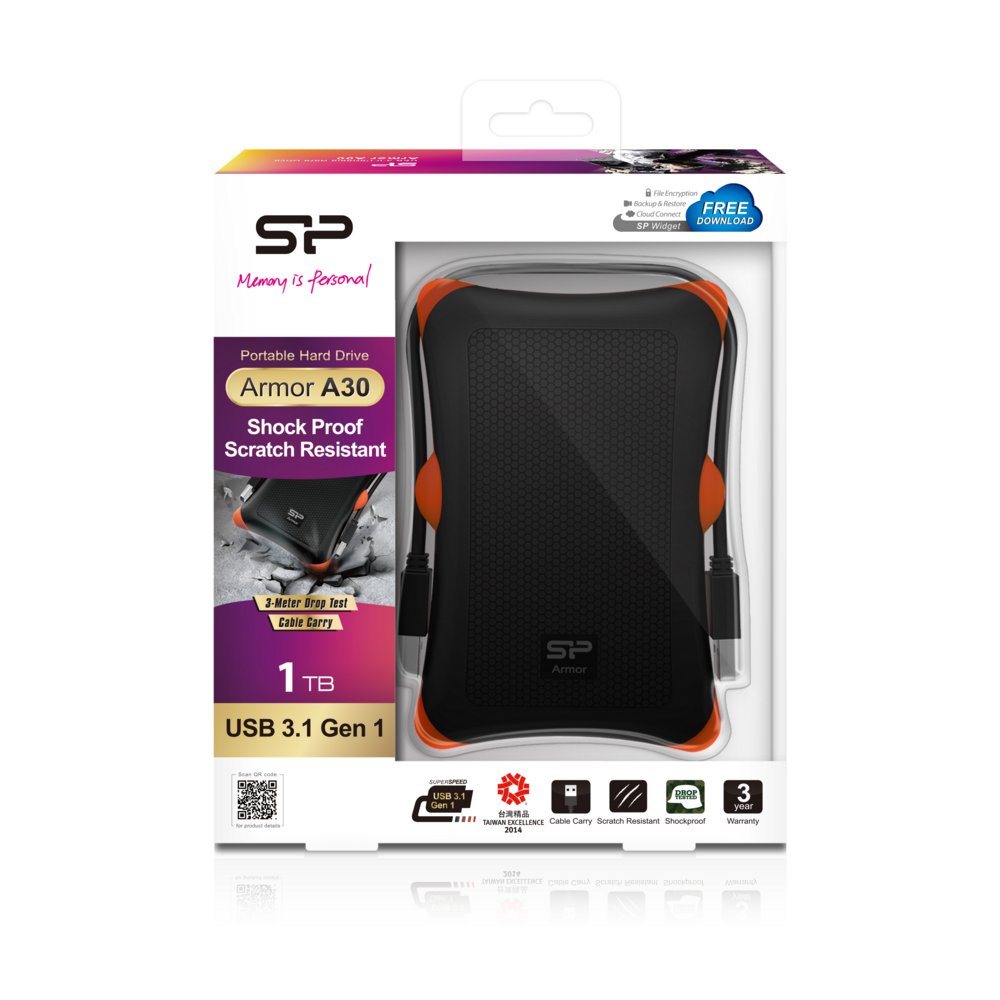 Silicon Power Rugged Armor Externe Harde Schijf | 1TB | USB 3.2 | Zwart 6 Silicon Power Rugged Armor Externe Harde Schijf | 1TB | USB 3.2 | Zwart - Afbeelding 6