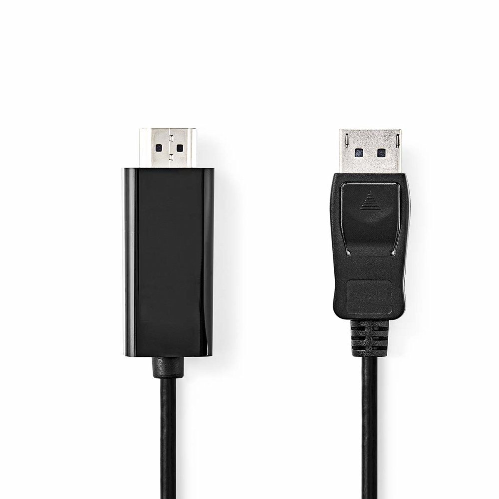 Nedis CCGL37100BK20 | DisplayPort-naar-HDMI video kabel | 2 m | DisplayPort Male naar HDMI Type A (Standaard) | Full HD 1080p | Zwart 1 Nedis CCGL37100BK20 | DisplayPort-naar-HDMI video kabel | 2 m | DisplayPort Male naar HDMI Type A (Standaard) | Full HD 1080p | Zwart