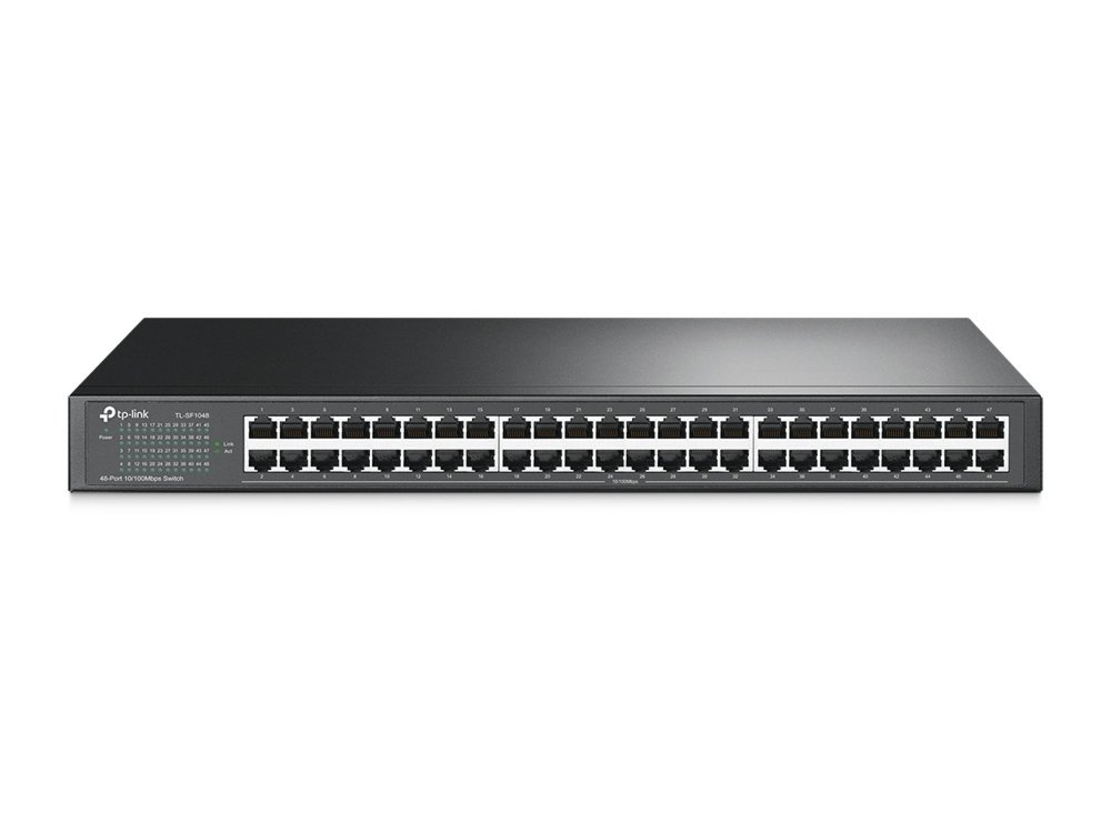 TP-Link TL-SF1048 | 48-poorts Fast Ethernet Unmanaged Switch | 19" Rackmount | Plug & Play | Zwart 1 TP-Link TL-SF1048 | 48-poorts Fast Ethernet Unmanaged Switch | 19" Rackmount | Plug & Play | Zwart