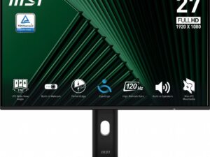 MSI PRO MP272PMG | 27" Full HD IPS Monitor | 120Hz | Webcam | USB | Zwart