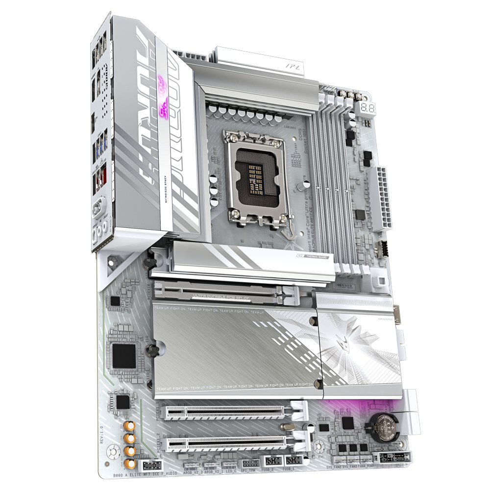 Gigabyte B860 AORUS ELITE WIFI7 ICE | Socket LGA 1851 (V1) | Intel B860 | 4xDDR5 | ATX | Moederbord 3 Gigabyte B860 AORUS ELITE WIFI7 ICE | Socket LGA 1851 (V1) | Intel B860 | 4xDDR5 | ATX | Moederbord - Afbeelding 3