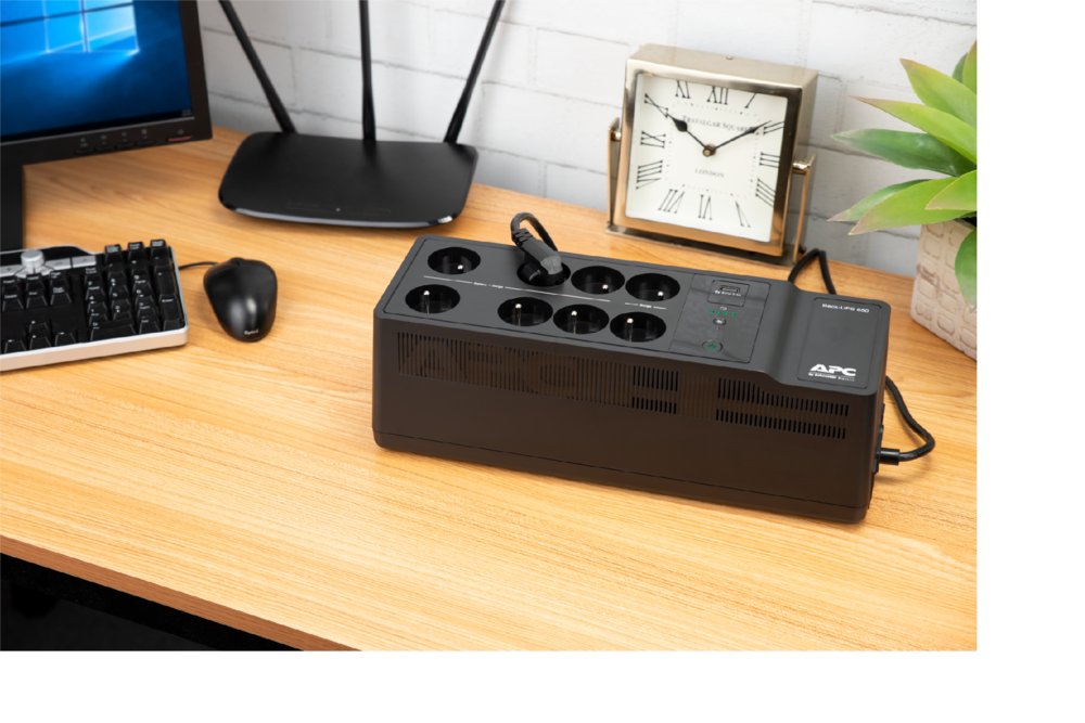 APC Back-UPS BE650G2-GR | 650 VA / 400 W | 8x Schuko Stopcontacten | 1x USB-A Oplaadpoort | LED-statusindicator | Vervangbare Batterij | Compacte Tower UPS 5 APC Back-UPS BE650G2-GR | 650 VA / 400 W | 8x Schuko Stopcontacten | 1x USB-A Oplaadpoort | LED-statusindicator | Vervangbare Batterij | Compacte Tower UPS - Afbeelding 5