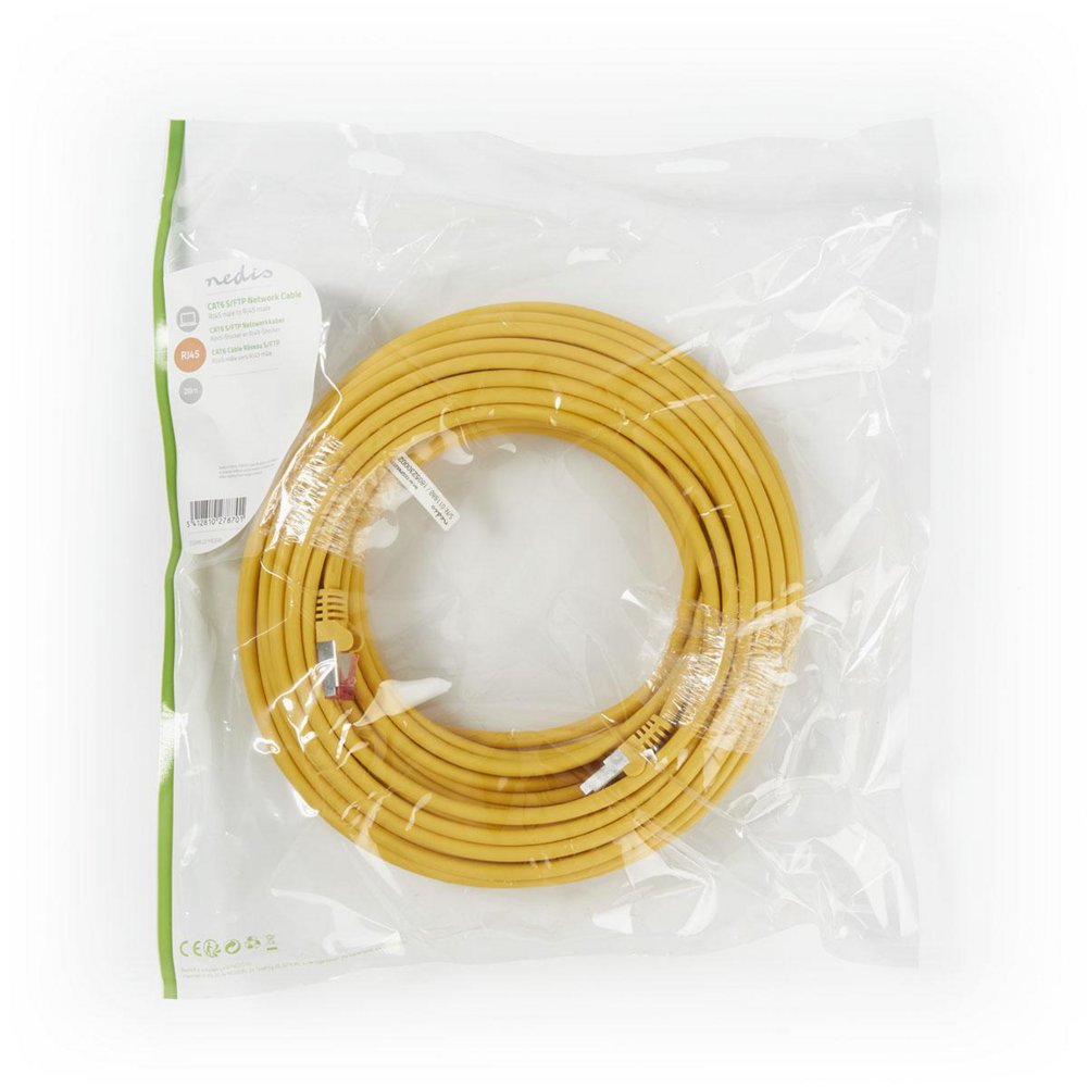 Nedis S/FTP Cat 6 Netwerkkabel | 5 m | Geel 4 Nedis S/FTP Cat 6 Netwerkkabel | 5 m | Geel - Afbeelding 4