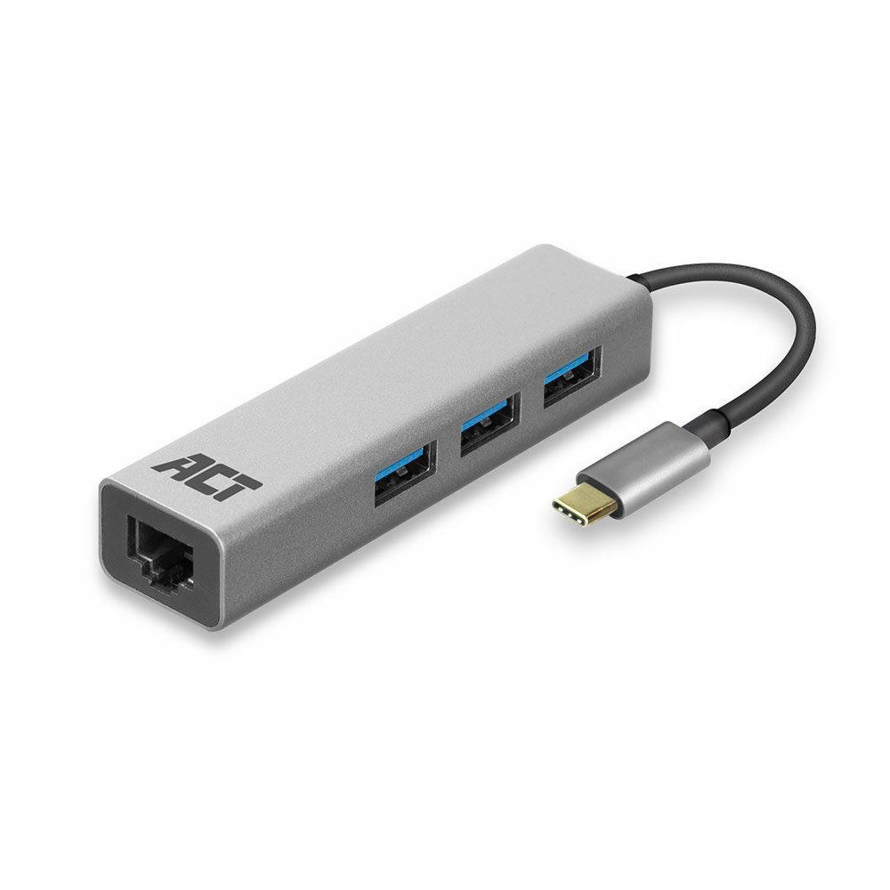 ACT AC7055 | 3-Poorts USB-C 3.2 (USB 3.0) Hub | Gigabit Ethernet Poort 1 ACT AC7055 | 3-Poorts USB-C 3.2 (USB 3.0) Hub | Gigabit Ethernet Poort